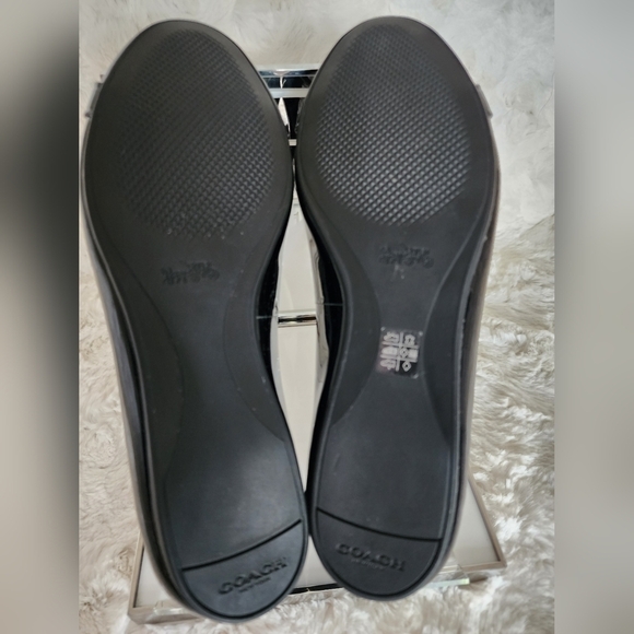 NIB Coach Black Patent Leather Oswald Flats Sz 6.5 - Picture 7 of 14